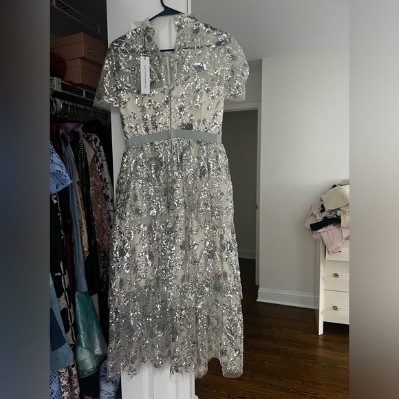 Beautiful Tiered Maxi Dress in Sequin-tulle from Self Portrait! Sz 6 US (10 UK) - Picture 9 of 10